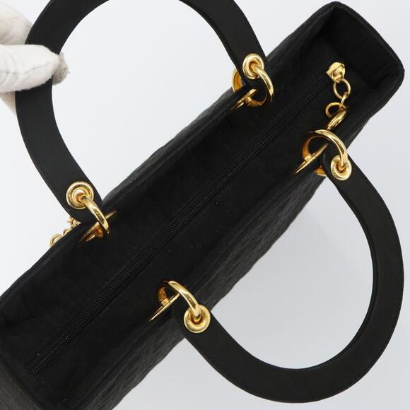 DIOR Canage Hand Bag Nylon Black Gold - Picture 6 of 12